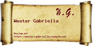 Wester Gabriella névjegykártya